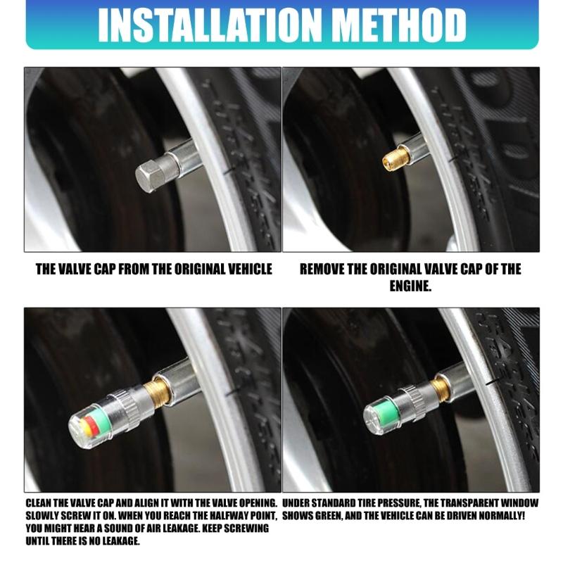 Weather Resistant Tire Pressure Monitor Gauge Cap Operates From -20°C To 80°C With UV Protection Suitable For Global Use