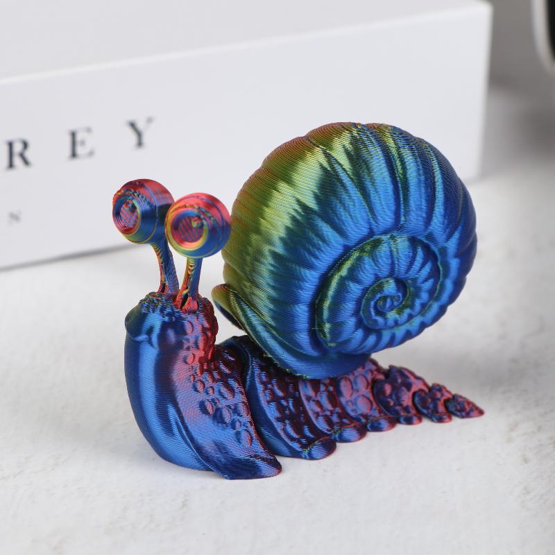 Jouet Modèle d'Escargot Simulé Imprimé en 3D Ornement Sculpture Animale Amusante Décoration de Bureau Pour Enfants Cadeaux Cadeau Unique
