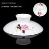 Gaiwan Teacup with Lid: White Porcelain Ceramic Tea Brewing Bowl, 7.5CM, Kung Fu Tea Set Accessory.