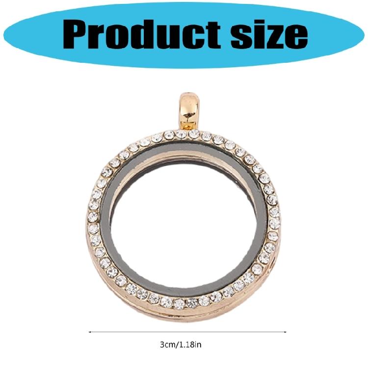 Magnetic Closure Photo Locket Jewelry Crystals Accent Scratch Resistant Surfaces for Daily Use