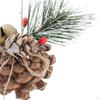 4Pcs Hanging Pine Cones Christmas Tree Ornament with Bell Pendant Pinecones for Decorating