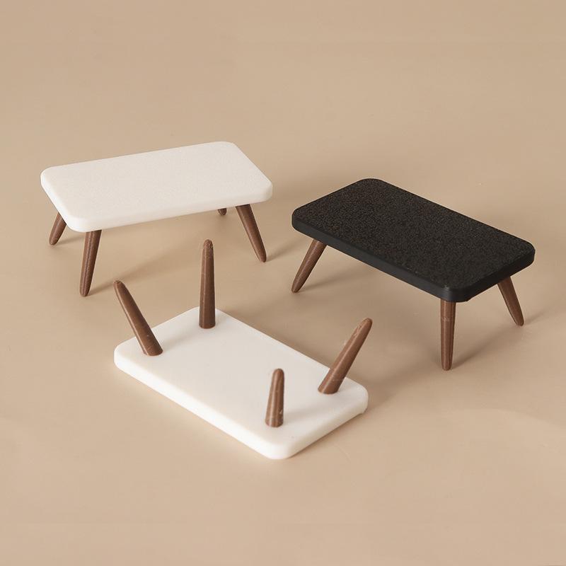 Dollhouse Miniature Coffee & Low Table Set with Sofa for Scene Decoration