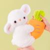 Cute Bunny Plush Toy Kawaii Fluffy Rabbit Hold Carrot Toy Children's Sleeping Doll Lovely Throw Pillow Gifts Home Decor