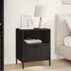 Nightstand with Drawers Black 49 X 36 X 61 Cm Engineered Wood