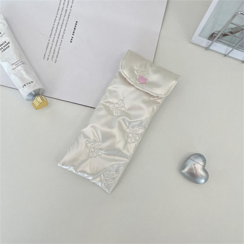 Přenosné mašličkové srdce brýle na čtení pouzdro měkká cestovní proti poškrábání taška na sluneční brýle pro ženy muže