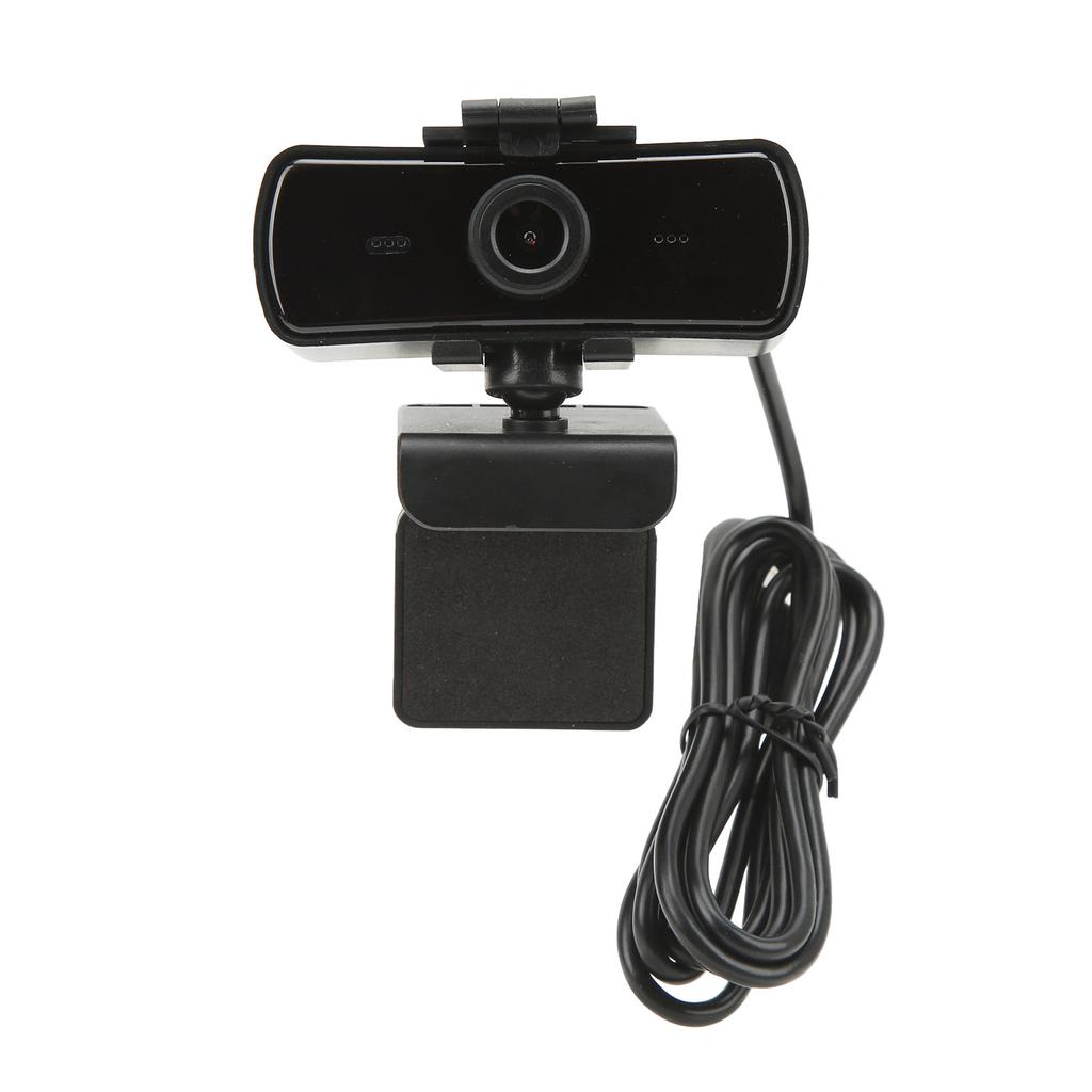 USB Computer Camera Drive Free Built In Microphone Lens Protection Cover With 2K HD Video Call