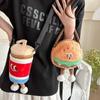 Adorable Plush Cartoon Burger Fries Soda Crossbody Bag Perfect For Girls