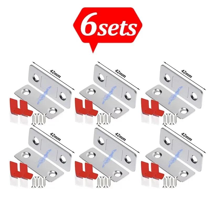 Strong Magnetic Cabinet Catches Ultra-Thin Door Magnets Stops Invisible Adhesive Drawer Magnet Catch for Kitchen Closet Closer