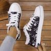 Fashion Women's Vulcanized Shoes Shoes Flat Shoes Fashion Lace Up Sneakers Female Casual Breathable Canvas Shoe Zapatillas De Deporte