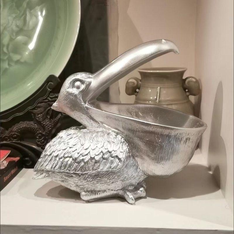 European Big Mouth Resin Birds Crafts Home Furnishings Decoration Jewelry Key Cellphone Storage Box Livingroom Desktop Ornaments