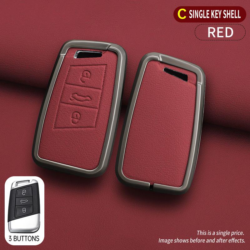 Auto Key Fob Cover Mount Case Fit For Skoda Octavia A7 A5 Fabi Yeti Fit For Vw Volkswagen Tiguan Passat Polo Mk T-Roc B8 Auto Auto Accessories