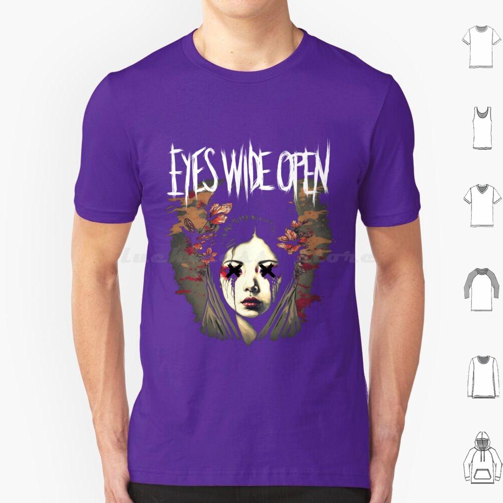 Metal Fan Art Eyes Wide Open T Shirt Big Size 100 Cotton Metal Bandshirt Eyeswideopen Deathmetal Bands Rockbands