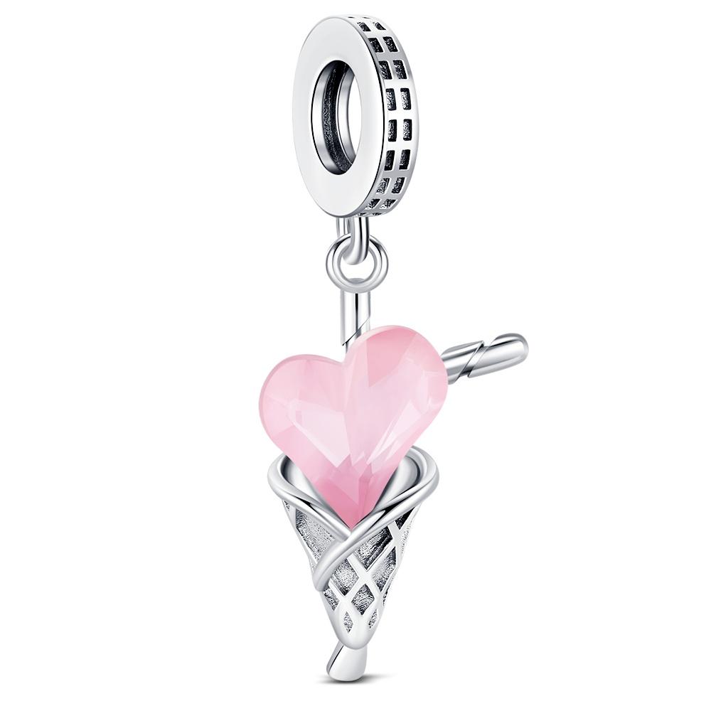 Elegant Mother'S Day Gifts For Mom Ballet Pendant Fit Original Bracelet Diy Jewelry Fine Perfect Heart Rainbow Charm Daily Wear