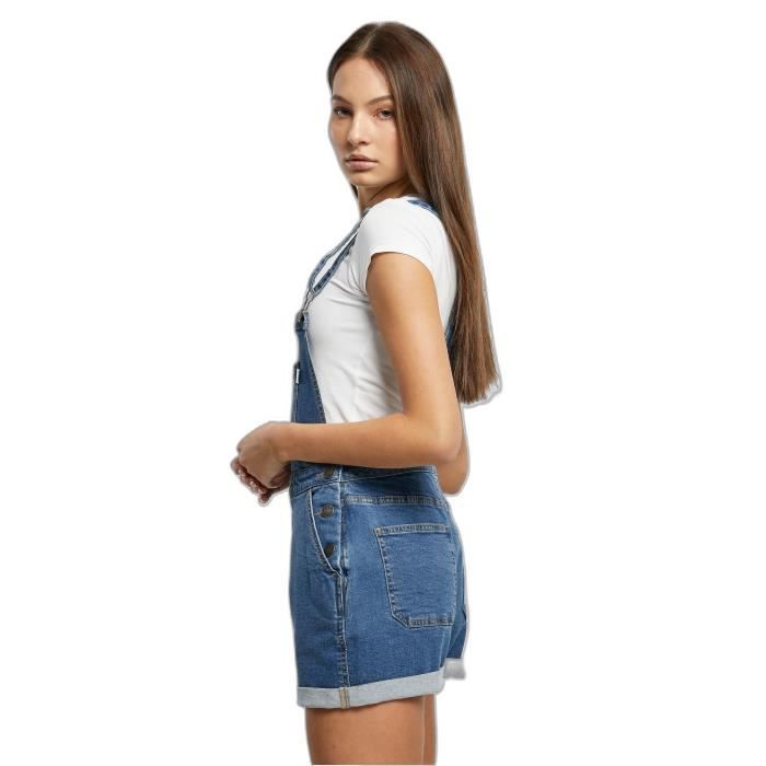 Salopette courte bio femme Urban Classics GT - bleu - 2XL