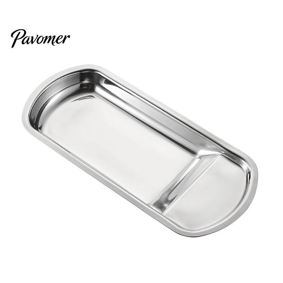 Countertop Soup Residue Catcher Stainless Steel Buffet Tray, Serving Spoon Holder with Food Tongs Easy To Clean Rack, Plate Rest for Bread Cake,