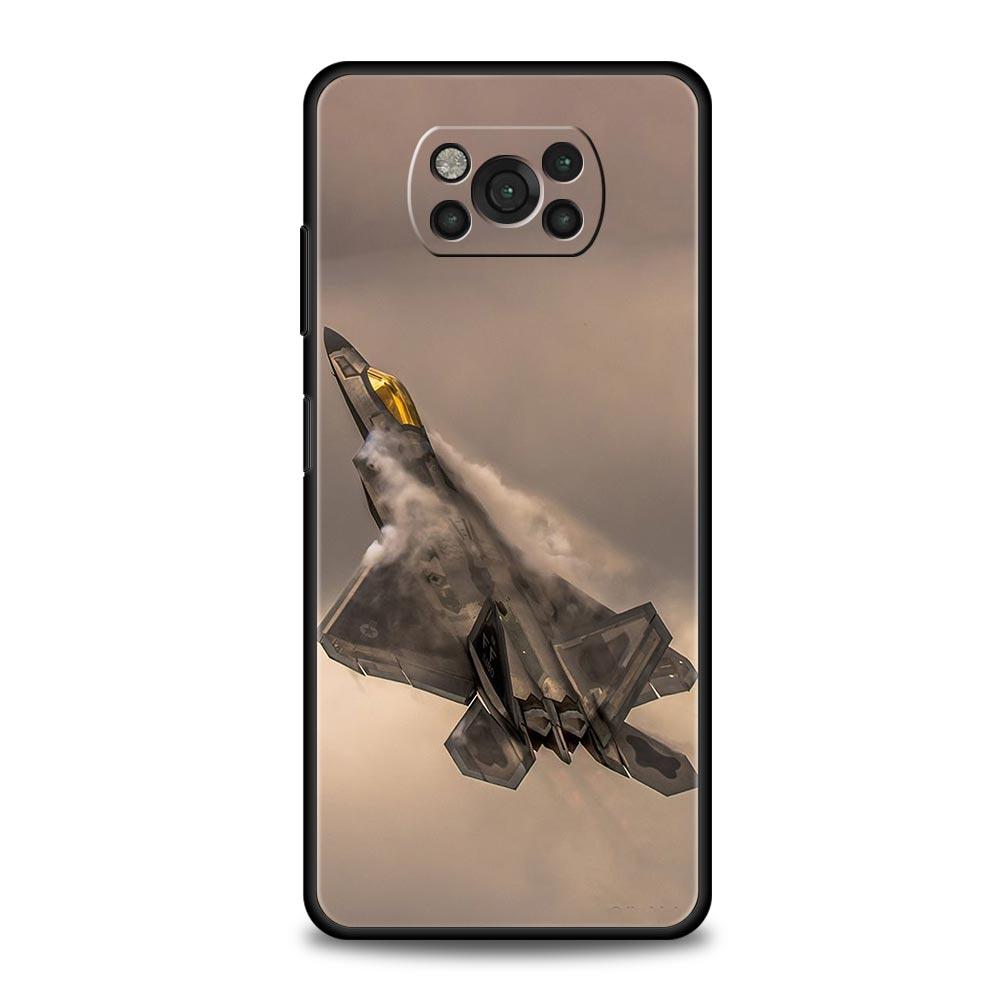 Fighter Planes Phone Case For For Xiaomi Poco X6 X5 Pro X4 X3 NFC F5 Pro F4 F3 GT M5 M4 Pro 5G M3 C51 C50 C55 Soft Cover