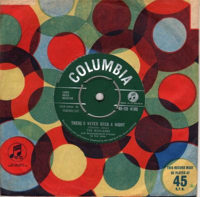 7inch Record MUDLARKS - There's Never Been A Night 45DB4190 Columbia 1958 UK Pop Used