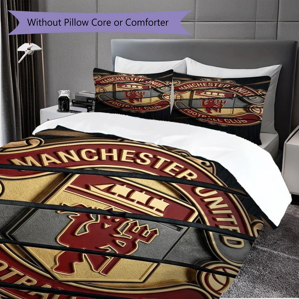 Glory Devils Emblem Bedding (1 * duvet cover + 2 * pillowcase, without core) 2D Flat Christmas birthday gift Duvet cover and pillowcase Bedding set