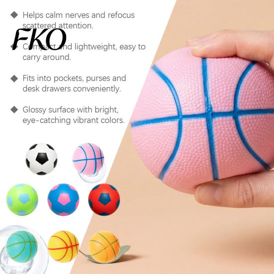 Durable Squeeze Ball Soccer Basketball Stress Ball, TPR Fidget Toy for Adults Kids, Soft Decompression Anxiety Relief, Party Birthday Gift Reduction