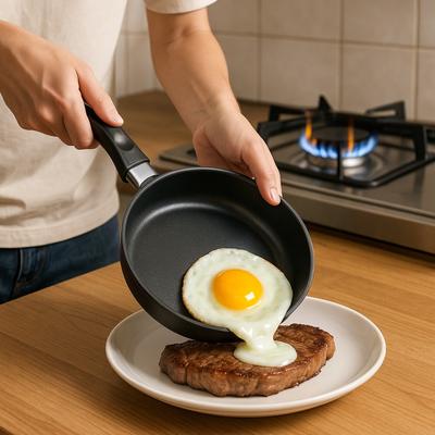 Mini Poêle 14cm/16cm/18cm Antiadhésive Sans Revêtement Poêle à Omelette Ustensiles de Cuisine Pot de Cuisson Polyvalent Cuisinière à Gaz Induction