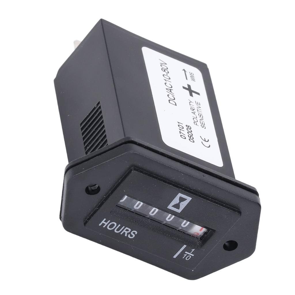 Hour Meter High Accuracy Data Storage Mechanical Hour Meter Gauge for Machinery Truck DC10‑80V