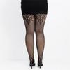 Womens Flower Jacquard Fishnet Suspender Tights Sparkly Rhinestones Mesh Thigh High Stockings Garters Pantyhose Lingerie