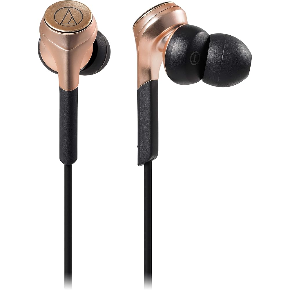 Audio-Technica ATH-CKS660XBT CGD Wireless Earphones, Bluetooth, Solid Bass, with Microphone, Copper Gold (ATH-CKS660XBT CGD)