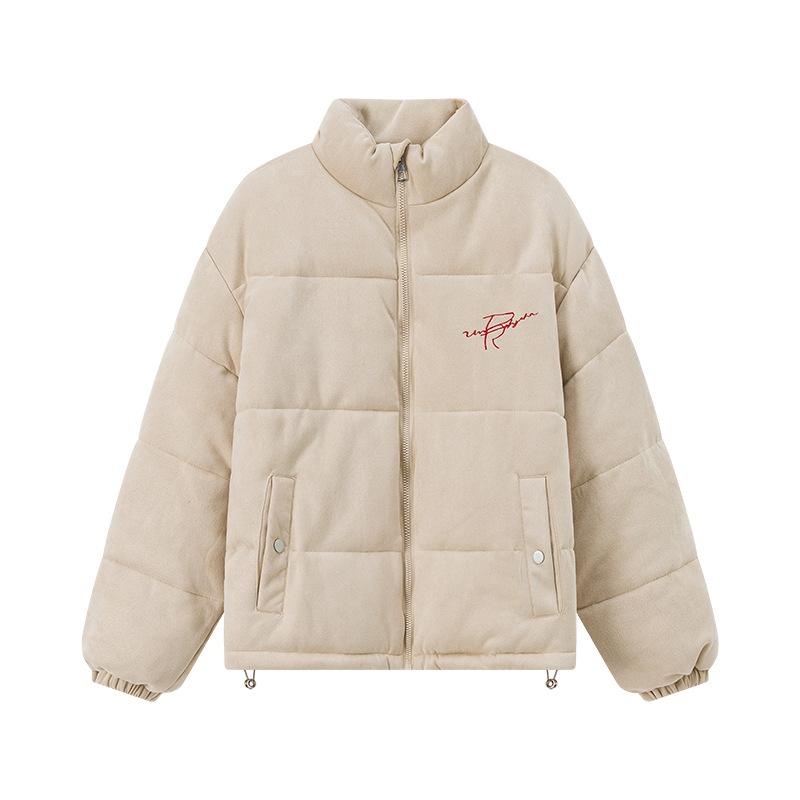 

Couple Embroidered Buckskin Cotton Coat for Women Winter New Loose Thickened Cotton Coat and Jacket S