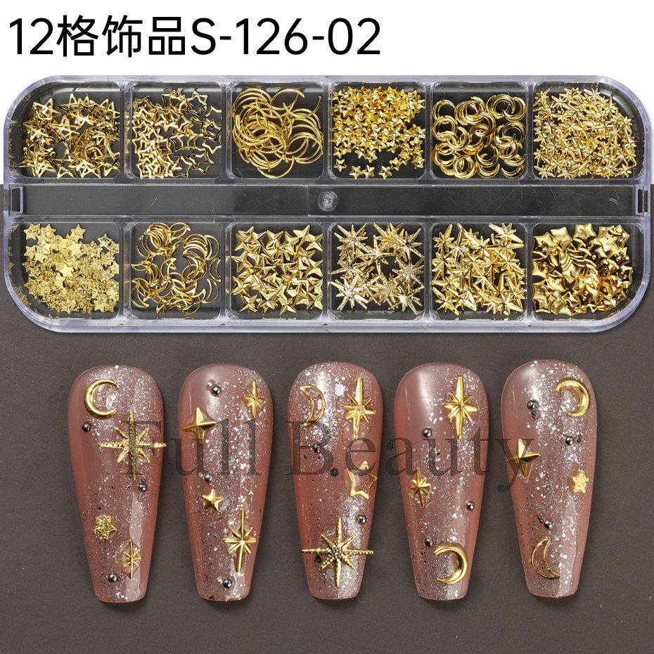 Nail Art Jewelry Japanese Metal Star Moon Mango Star Rivet Mixed Nail Jewelry