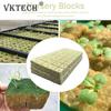 100pcs Stonewool Hydroponic Grow Media Starter Cubes Plant Cubes Soilless Substrate Seeded Rock Wool Plug Seedling Block