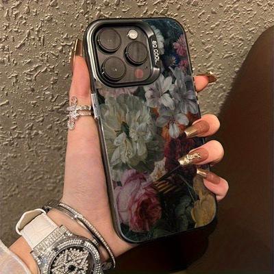 Fashionable Retro Floral Pattern Phone Case for iPhone 17 16 15 14 13 12 11 Pro/ Max /Plus Anti-fall and Shock