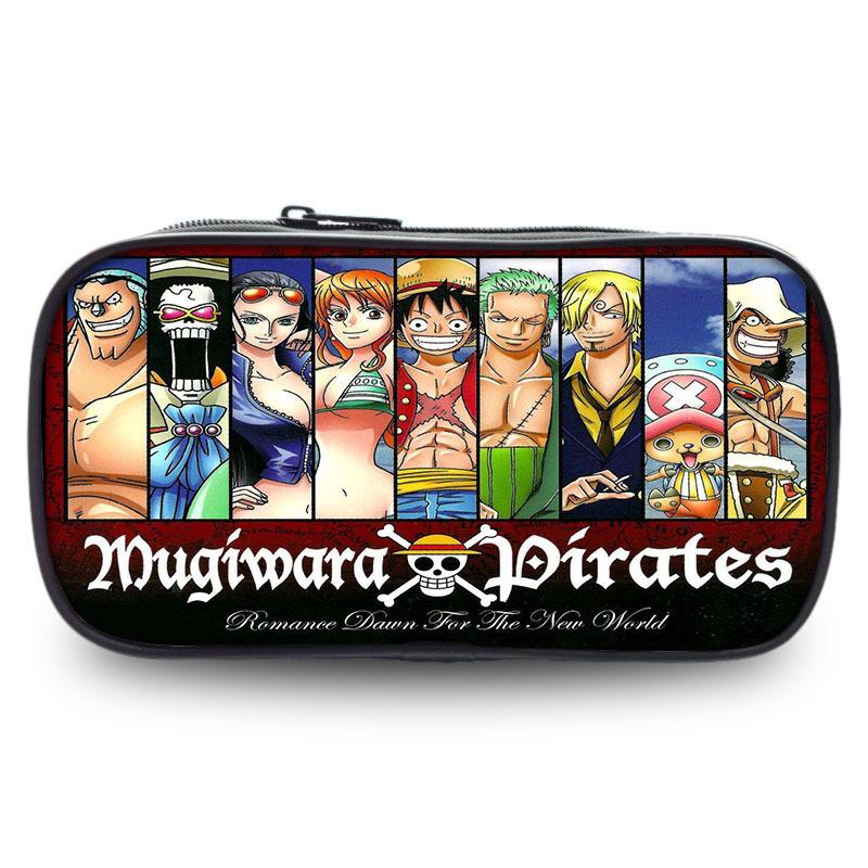 One Piece Luffy Anime Printed Student Single Layer Stationery Storage Pencil Bag For Boys And Girls