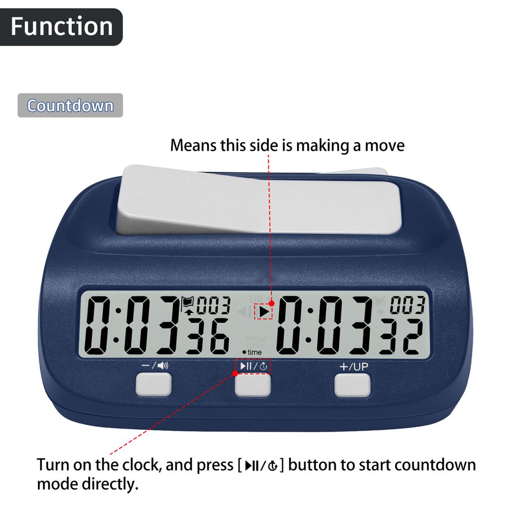 LEAP Chess Clock Digital Chess Timer Professional Chess Clock Timer with Time Bonus and Delay Features