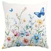 Flower Basket Pattern Home Decor Pillowcase Bedroom Living Room Sofa Decoration Polyester Cushion Cover With Zipper