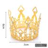 Barokowa Korona Taneczna, Dekoracja Tortu Urodzinowego Dziecięca Stopowa Okrągła, Złota i Srebrna Tiara
