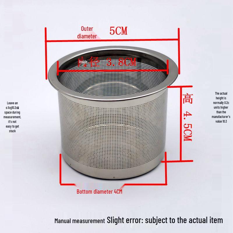 

Stainless Steel Mesh Tea Infuser and Strainer Accessories Outer 5.0 Inner 3.8 Height 4.5 серебряный