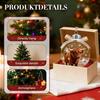 Wildlife Wonders Faux Crystal Ball Ornaments 3D Animal Decor with Fox Squirrel Deer Shatterproof Plastic Christmas Tree Decoration