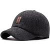 Retro Wool Winter Hats For Men Ear Cover Cap Sport Golf Baseball Caps Snap Back Women Casquette Dad Hat Caps Earflaps Hats