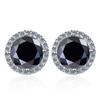1CT*2 D VVS1 Multi-color Moissanite S925 Earrings Exquisite Jewelry for Women To Shine At Weddings and Parties GIFT Retro
