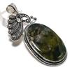 Přírodní indický mechový achát drahokam 925 Sterlingové stříbro přívěsek 3,03" P4e99