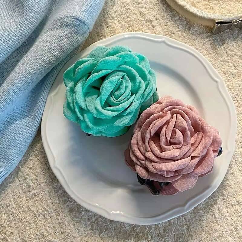9cm Große Blume Haarspangen Französische Krallenklemme Für Frauen Haarschmuck Koreanisch Hinterkopf Haarklammer Mädchen Geschenke