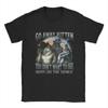 T-shirt Humoristique pour Homme 'Va-t'en Petit Chat Tu Ne Veux Pas Voir Papa Comme Ça Grognements' Col Rond Manches Courtes Vêtements