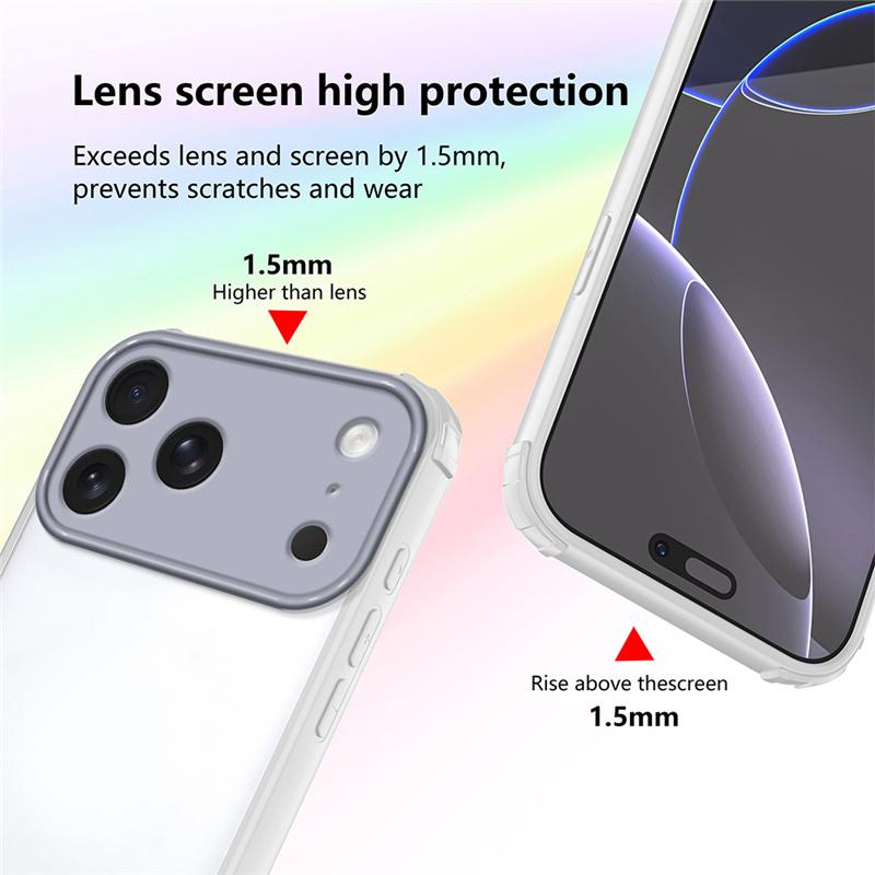 Luxury Shockproof Transparent Phone Case For iPhone 17 Pro 16 15 14 13 12 11 17 Pro Max 17 Air Clear Soft Bumper Cases Cover