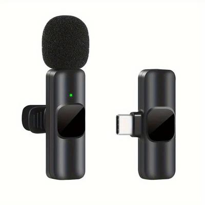 Microphone-cravate sans fil mini professionnel pour enregistrement vidéo, diffusion en direct, interviews