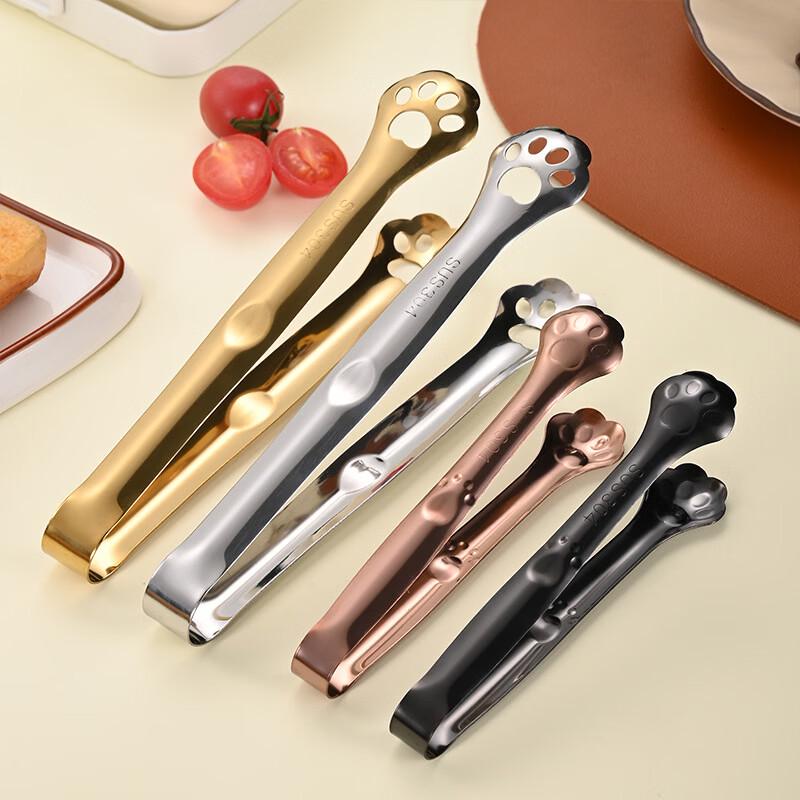 

ABDO 304 Stainless Steel Cat-shaped Buffet Tongs, 5-Piece Set