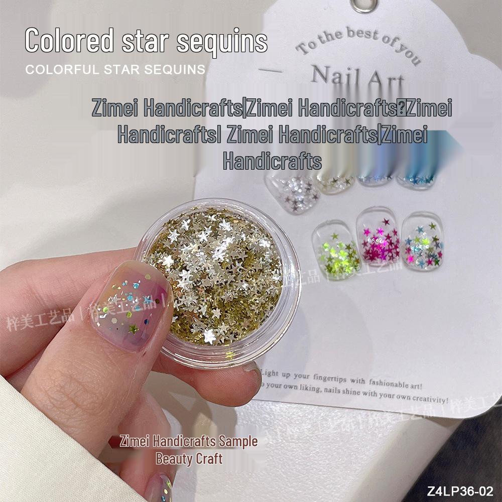 

Qingmei Iridescent AB Color Hollow Star Sequins for Nail Art Decoration