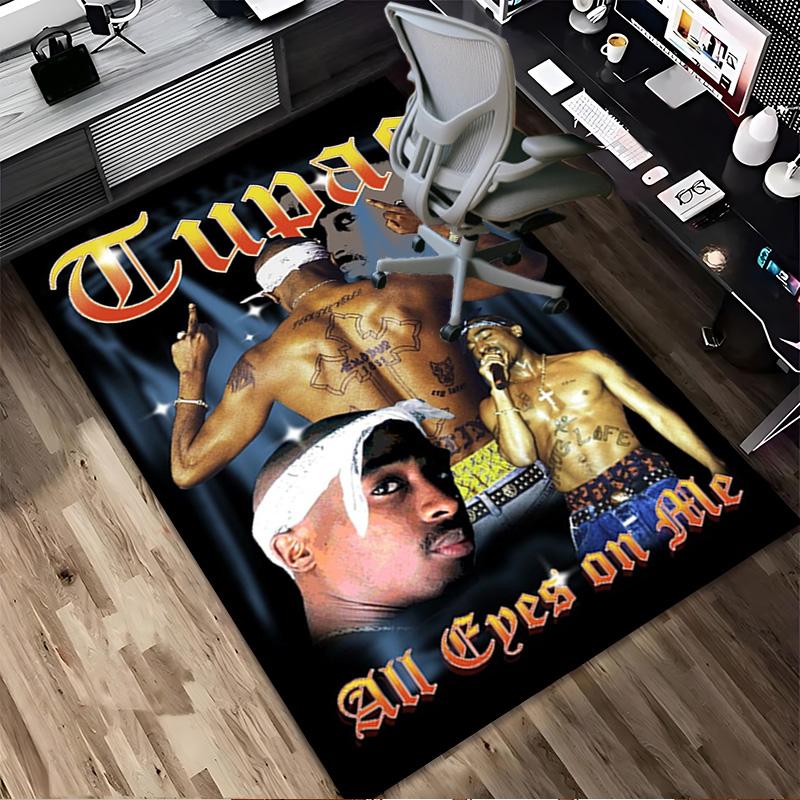Tupac Performance Living Room Non-Slip Area Rug Soft Carpet for Bedroom Game Playroom Sofa Office Home Decor Doormat Christmas Gift C9211171