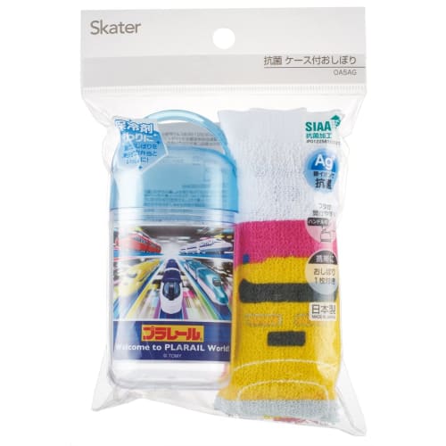 Skater Wet Towel Set with Case, Kids', Made in Japan, Plarail 23, Boys', OA5AG-A