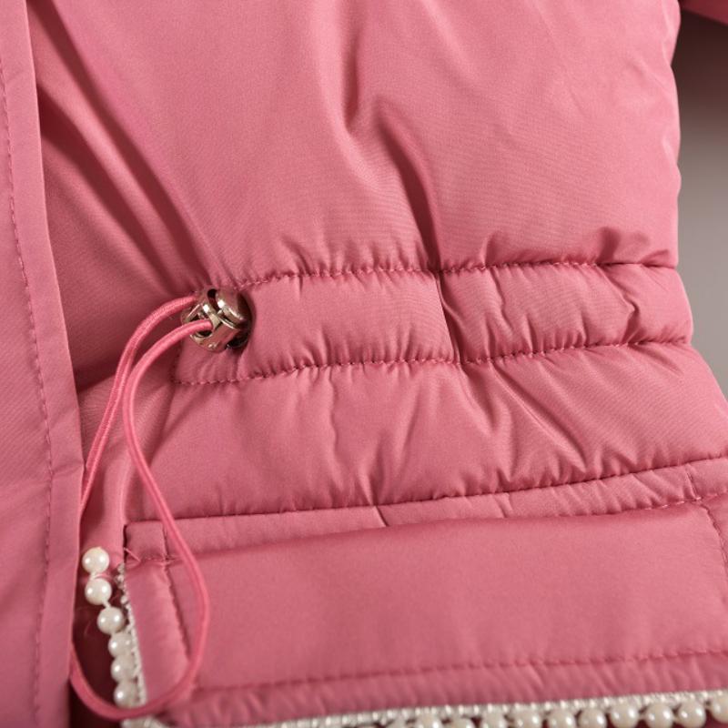 Kinderkleidung Mädchen Winter Lange Mäntel Baumwollpolsterung Jacken Dicke Kapuze Kinder Oberbekleidung für Mädchen Kleidung