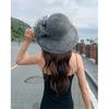 Organza Flower Kentucky-Derby Church Dress Hat Wide Brim Mesh Fisherman Hat  for Women